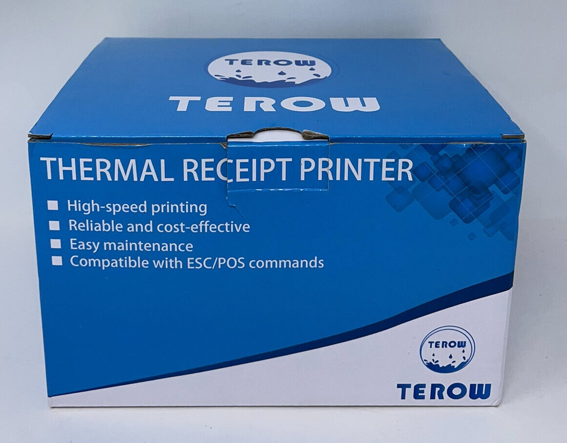 Terow USB Thermal Receipt Printer POS-5890K Point Of Sale Black 58mm USB - NEW