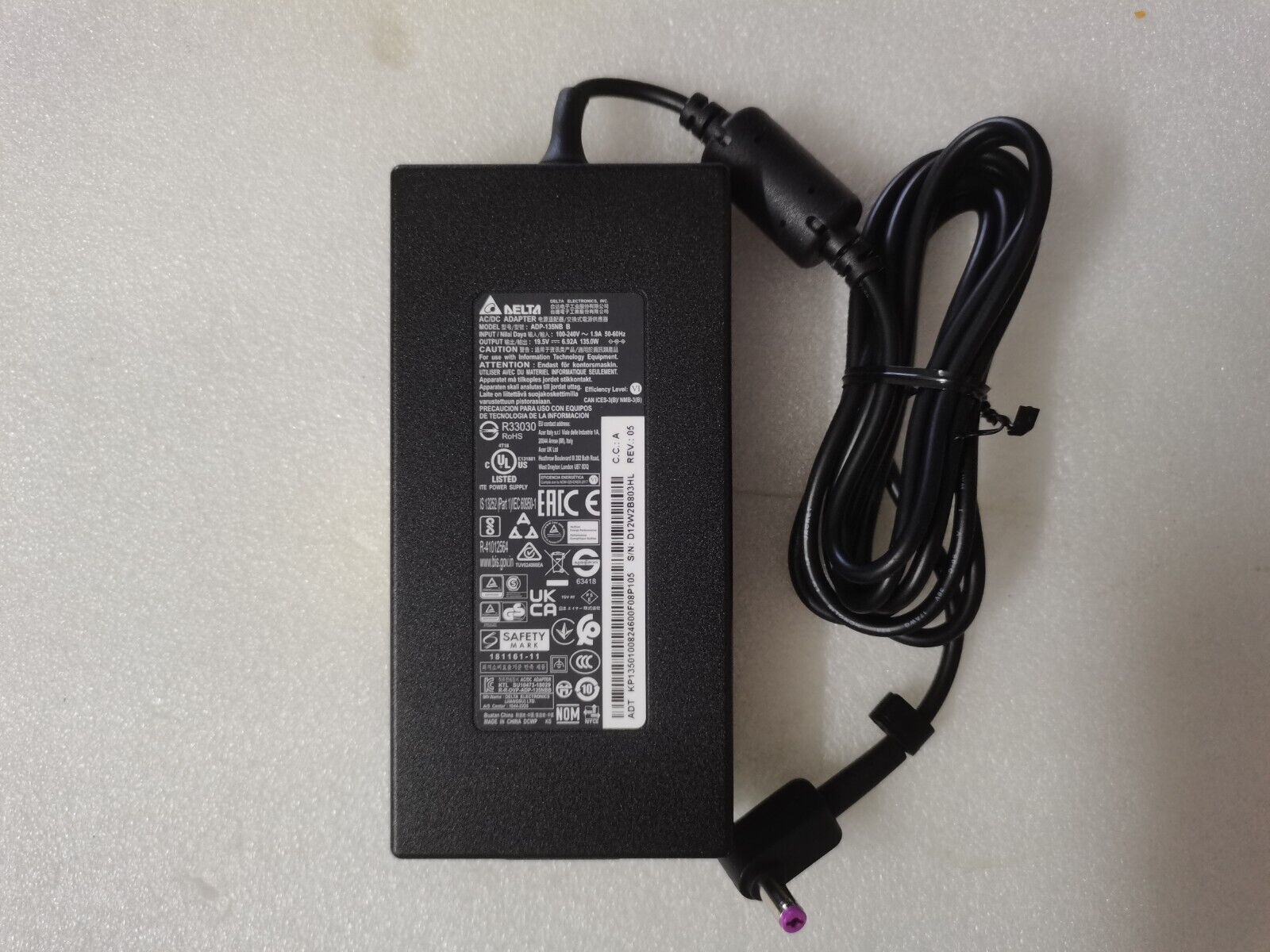 Original 19.5V 6.92A 135W ADP-135NB B For Acer Nitro 5 AN515-44-R99Q AC Adapter