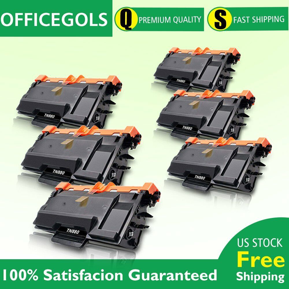 6 Pack Compatible TN880 Super High Yield Toner Cartridge for Brother HL-L6200DW