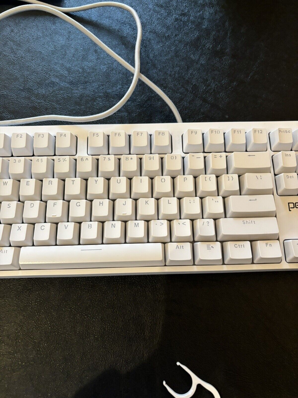 Periphio RGB White Gaming Keyboard 100% Keyboard - Full Size