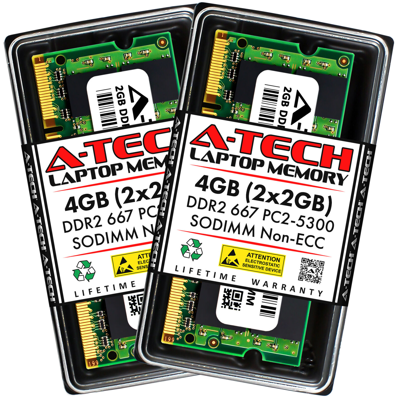 4GB 2x2GB PC2-5300S Acer Aspire 5101 5102 5110 5517 5735 Nav60 Memory RAM