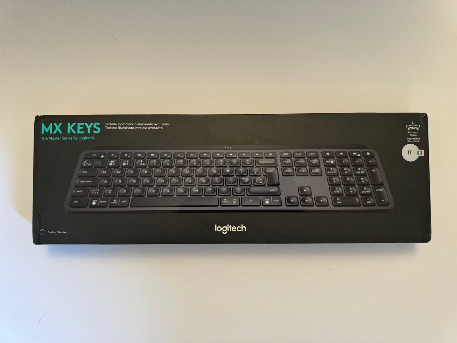 Logitech MX Keys Advanced Wireless Illuminated Keyboard.