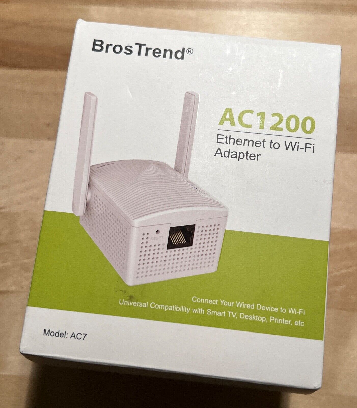BrosTrend AC1200 WiFi to Ethernet Adapter, 1200Mbps Dual Band Universal Wireless