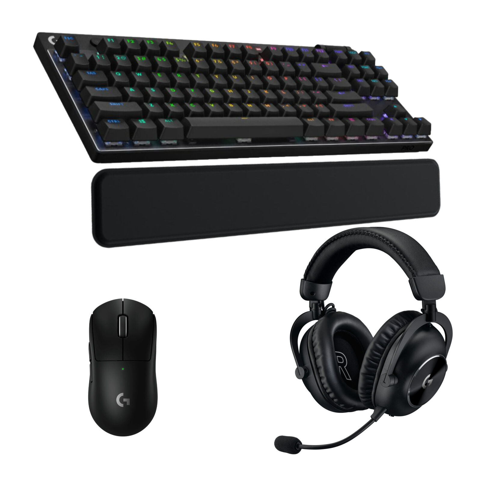Logitech G PRO X TKL Lightspeed Wireless Keyboard with Mouse and Accessories