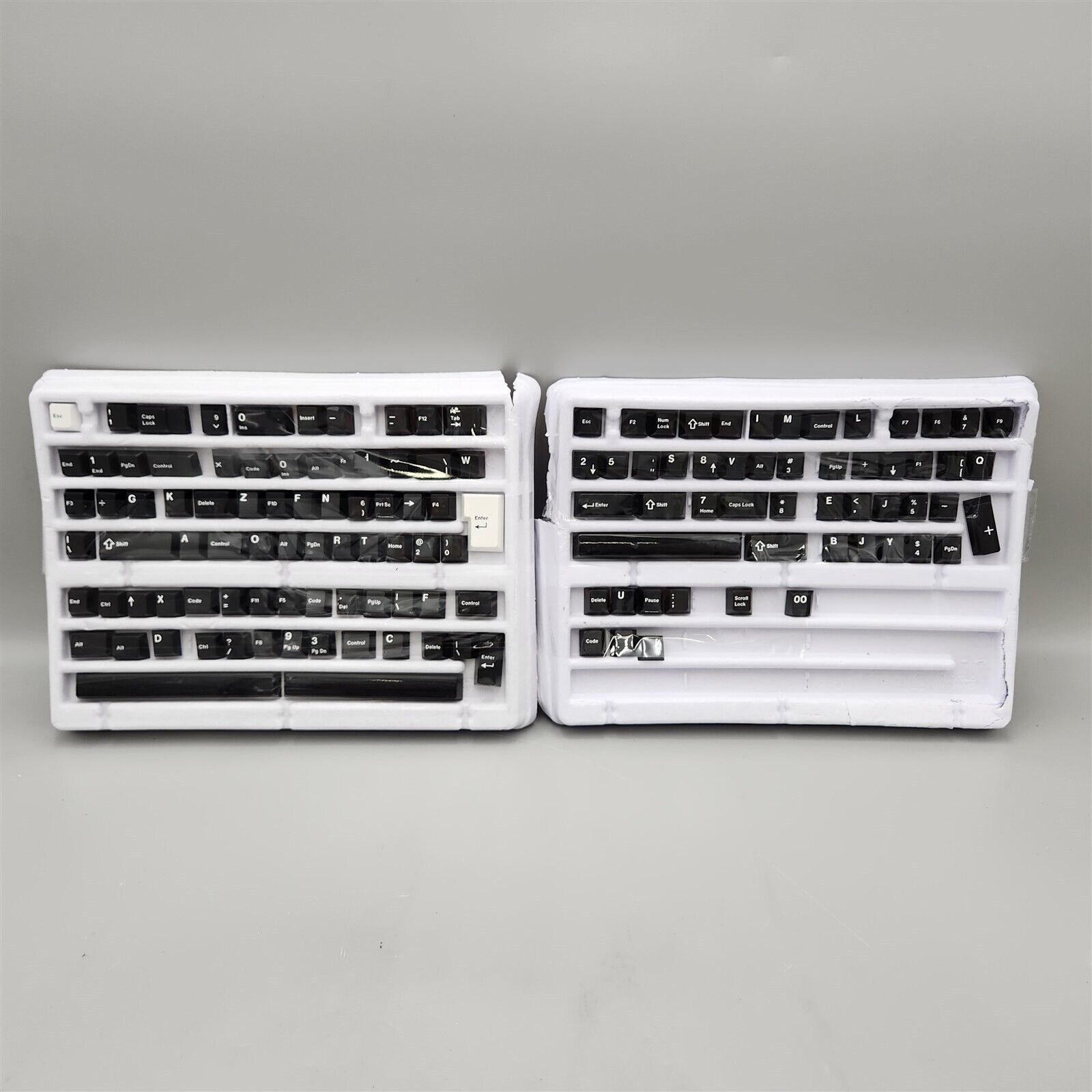 DROP GMK White-On-Black Custom Mechanical Keyboard Keycap Set -READ-
