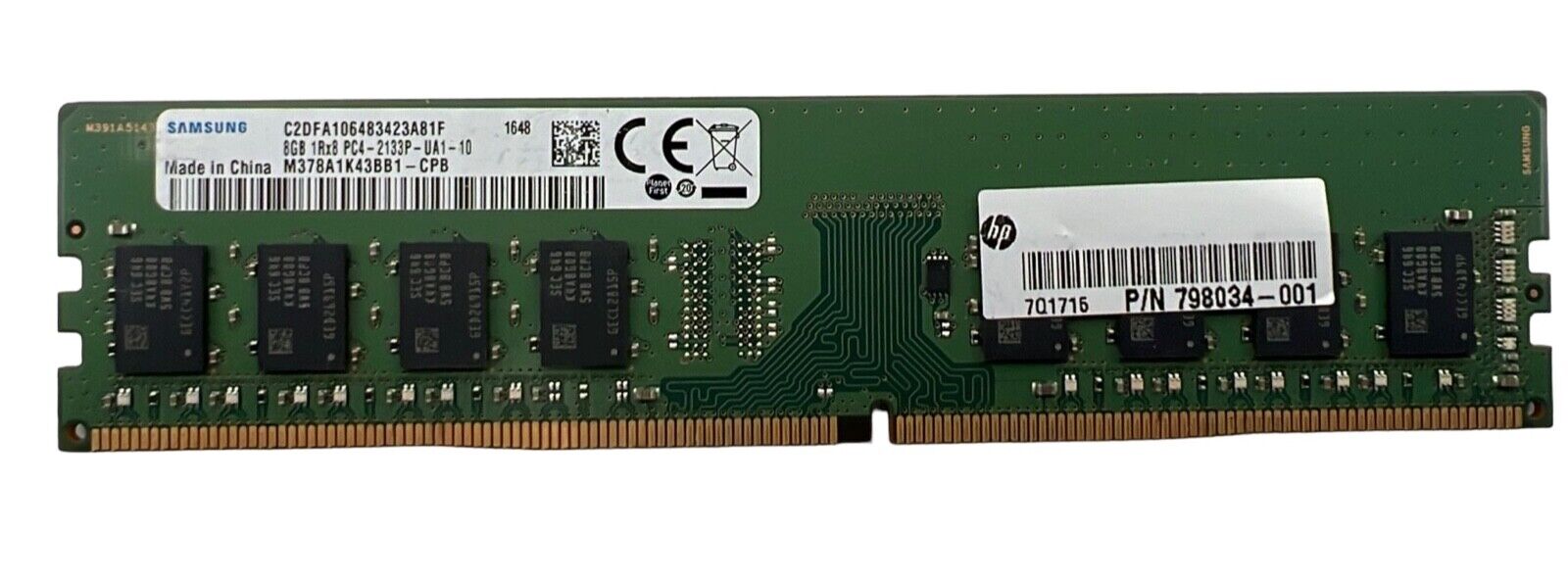 Samsung 8GB (1x8GB) RAM PC4-17000 DDR4-2133P Desktop SDRAM M378A1K43BB1-CPB