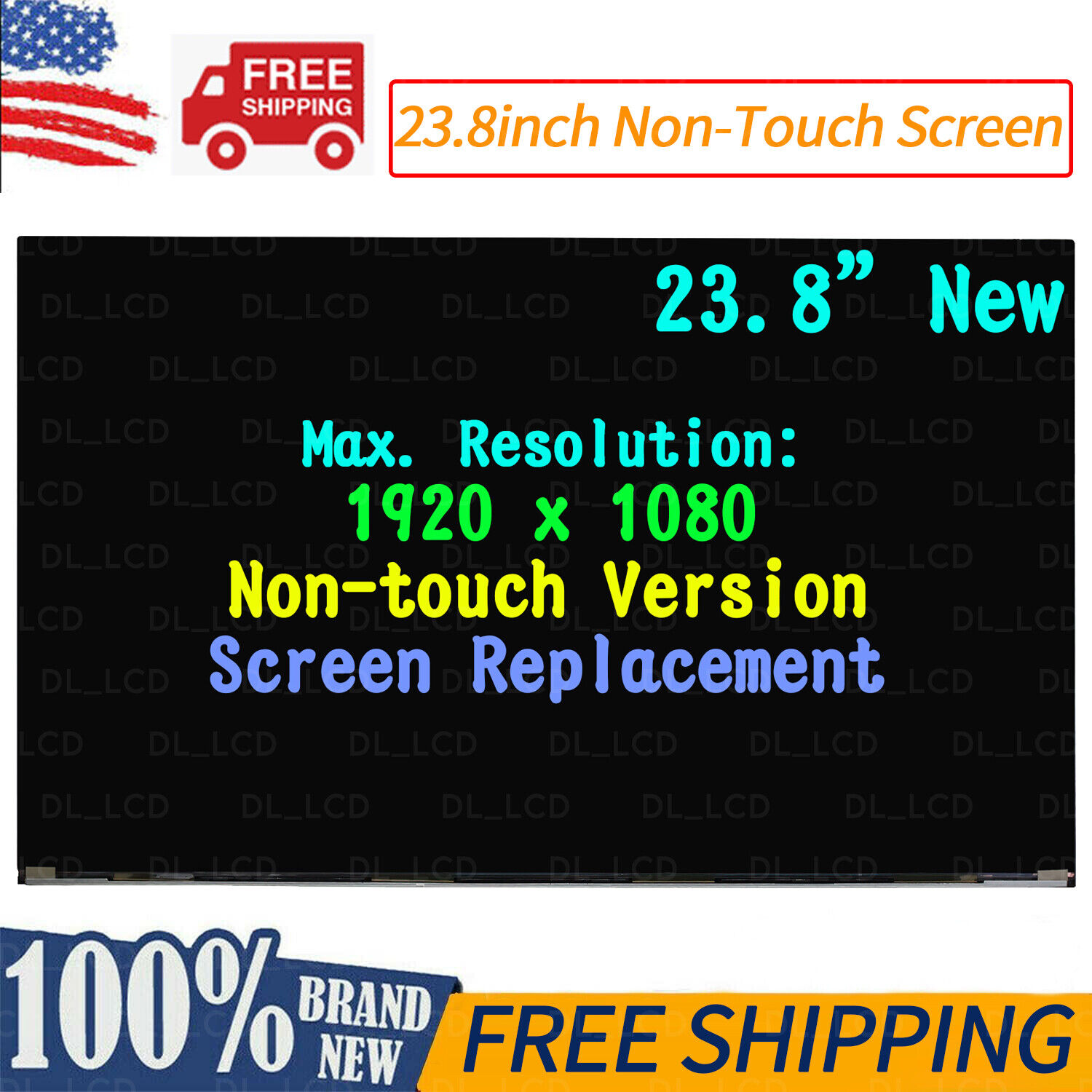 New For Lenovo Ideacentre AIO 3-24IMB05 LCD Screen Display Panel Non-Touch 23.8