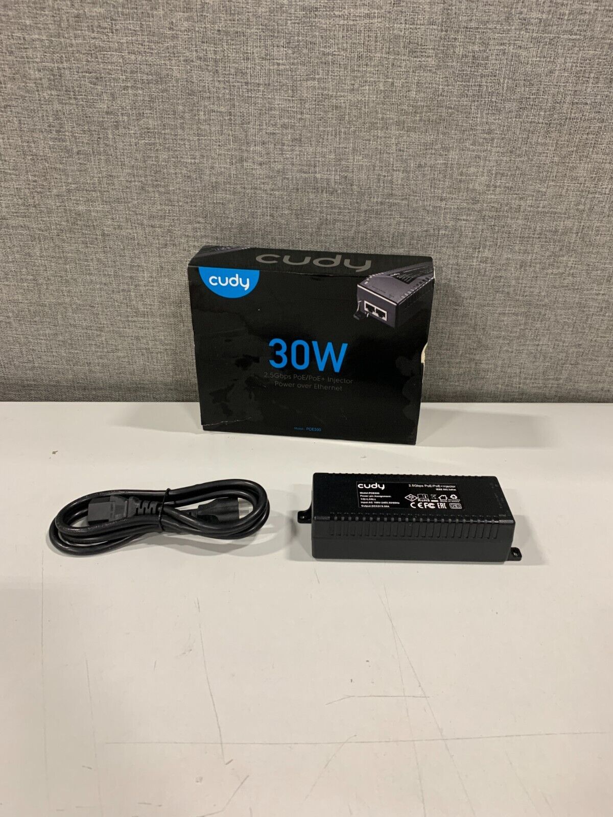 Cudy 30W Gigabit PoE+ Injector Adapter, IEEE 802.3 at and IEEE 802.3 af