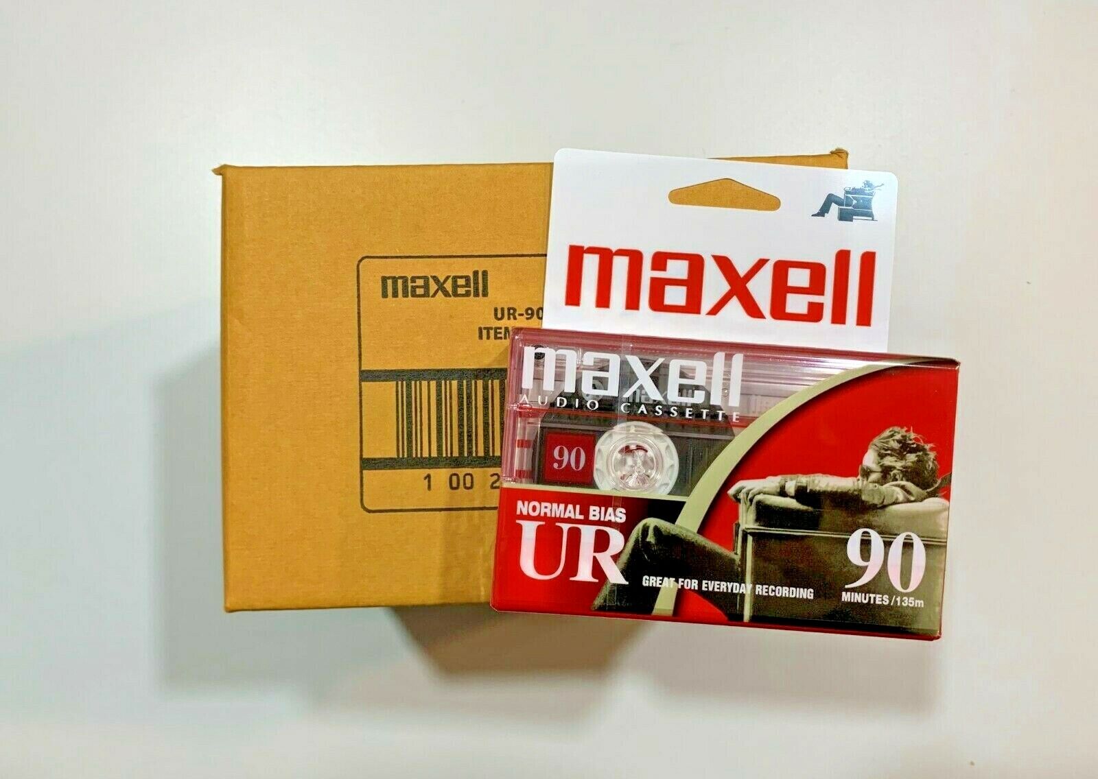 Maxell UR-90 Blank Audio Cassette Tapes (6 Pack) 90 Min Normal Bias - Recording
