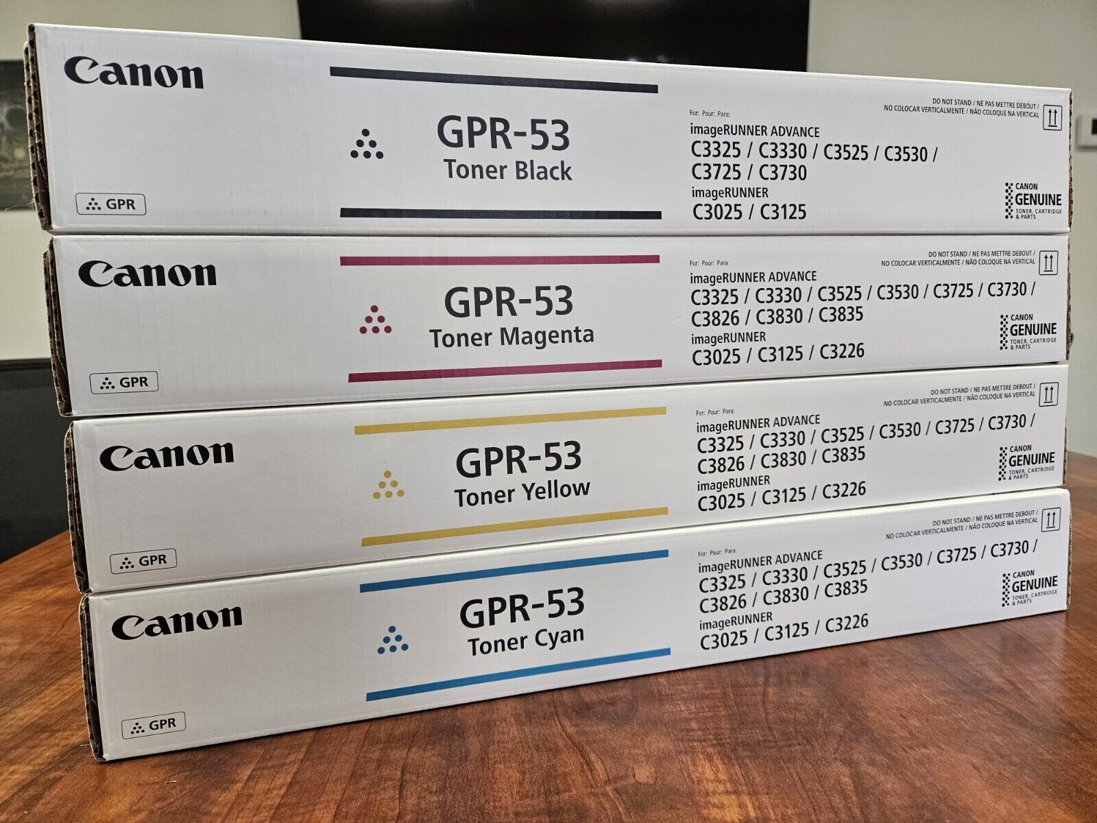 Canon GPR-53 Toner Cartridge Full Set - CMYK - IR C3320 C3325 C3330 NEW Genuine