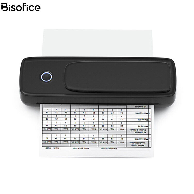 BISOFICE Portable Printer Wireless BT for Travel with 1 Thermal Paper Roll Y8F7