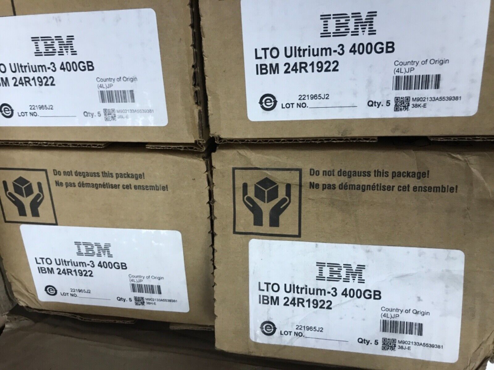 NEW IBM 24R1922 LTO3 ULTRIUM 400GB 800GB LTO-3 TAPES IBM WARRANTY 20 PACK