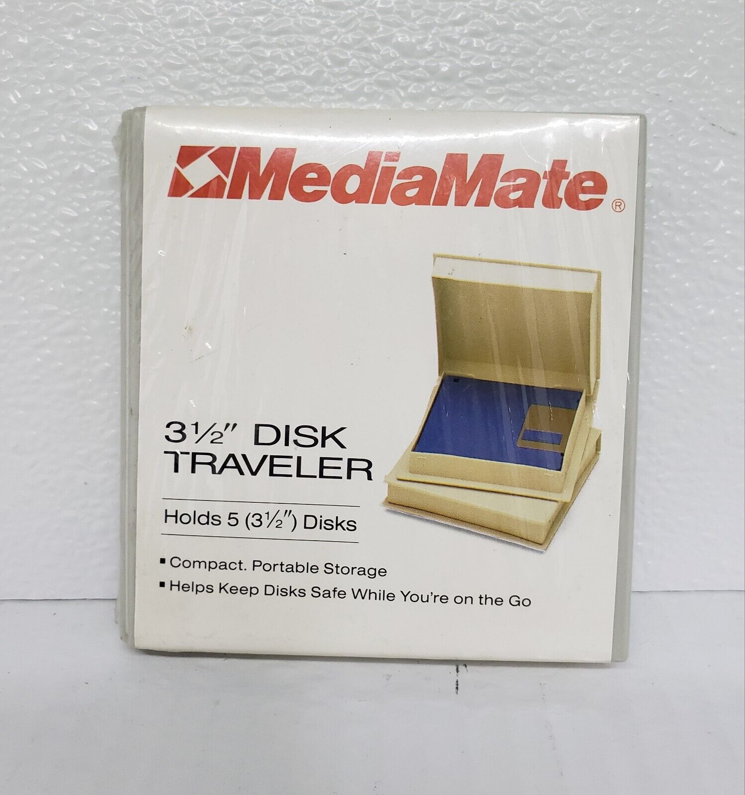 Vintage NIP MediaMate 3 1/2 In Disc Traveler Holds Five Discs  (1994)