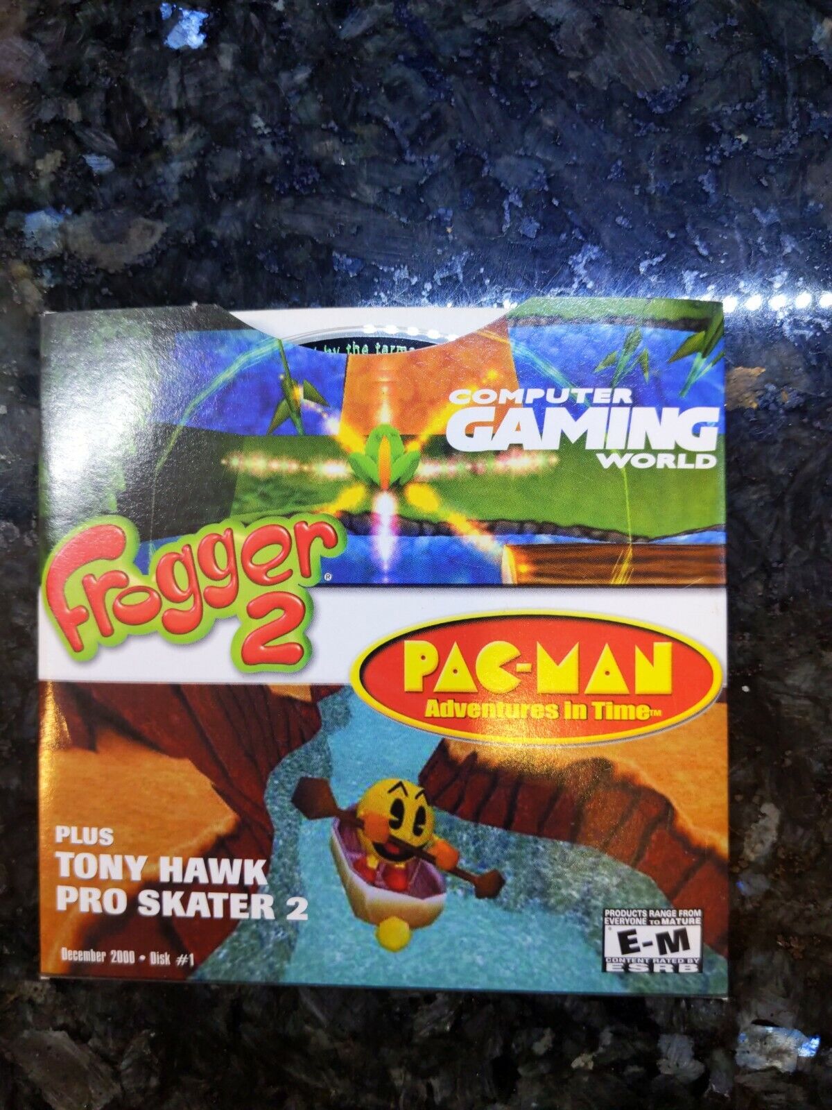 Computer Gaming World Dec. Disk #1 Frogger 2,Tony Hawk 2,Pac-Man Adv. PC CD ROM