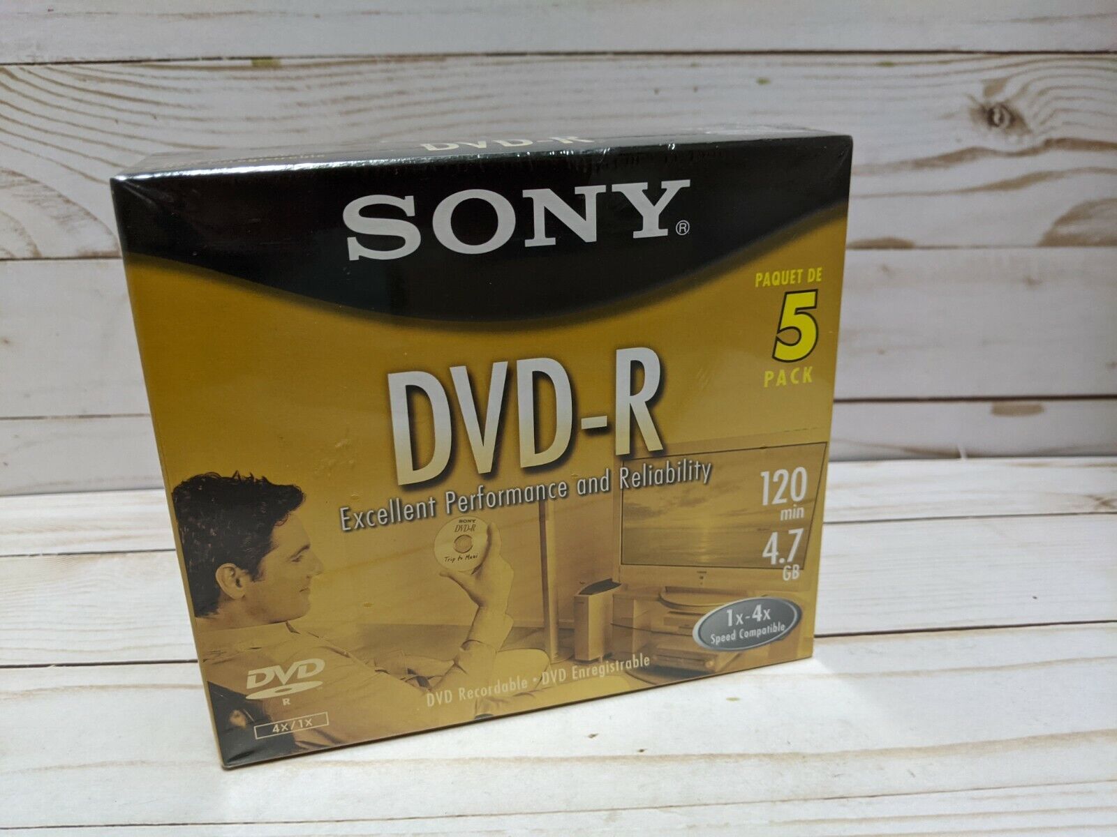 Sony DVD-R  5 Disc Pack New 120 Min 4.7 GB