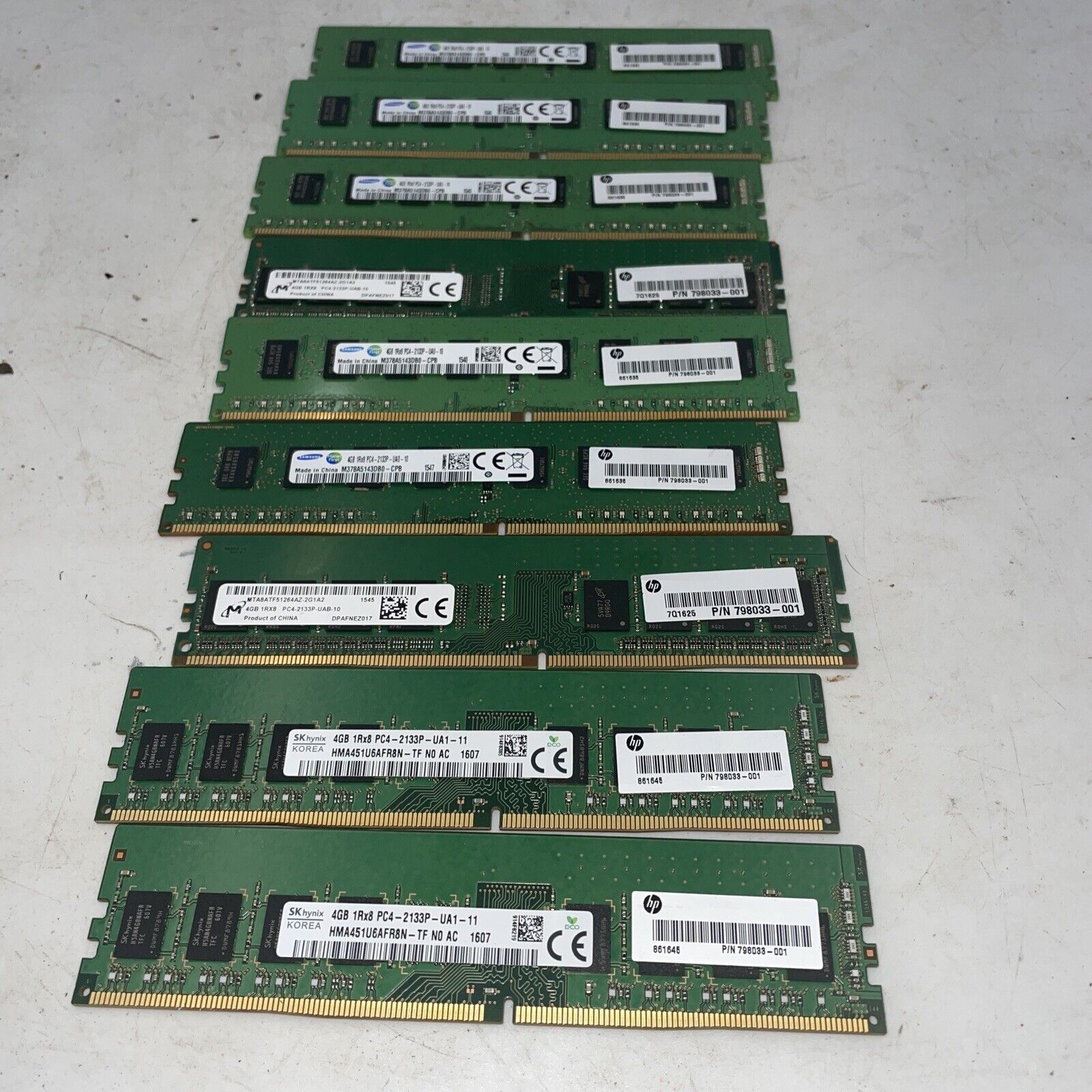 36GB (9x4GB)HP 798033-001 1Rx8 PC4-2133P DDR4 Desktop RAM SK Hynix HMA451U6AFR8N