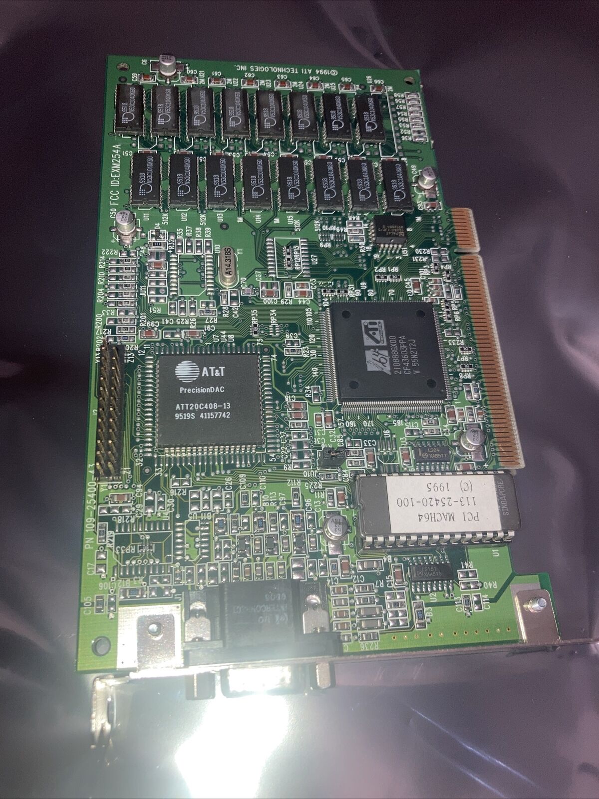 ATI Technologies 1022546540 Mach 64-GX PCI Graphics Wonder  Card Used Vintage