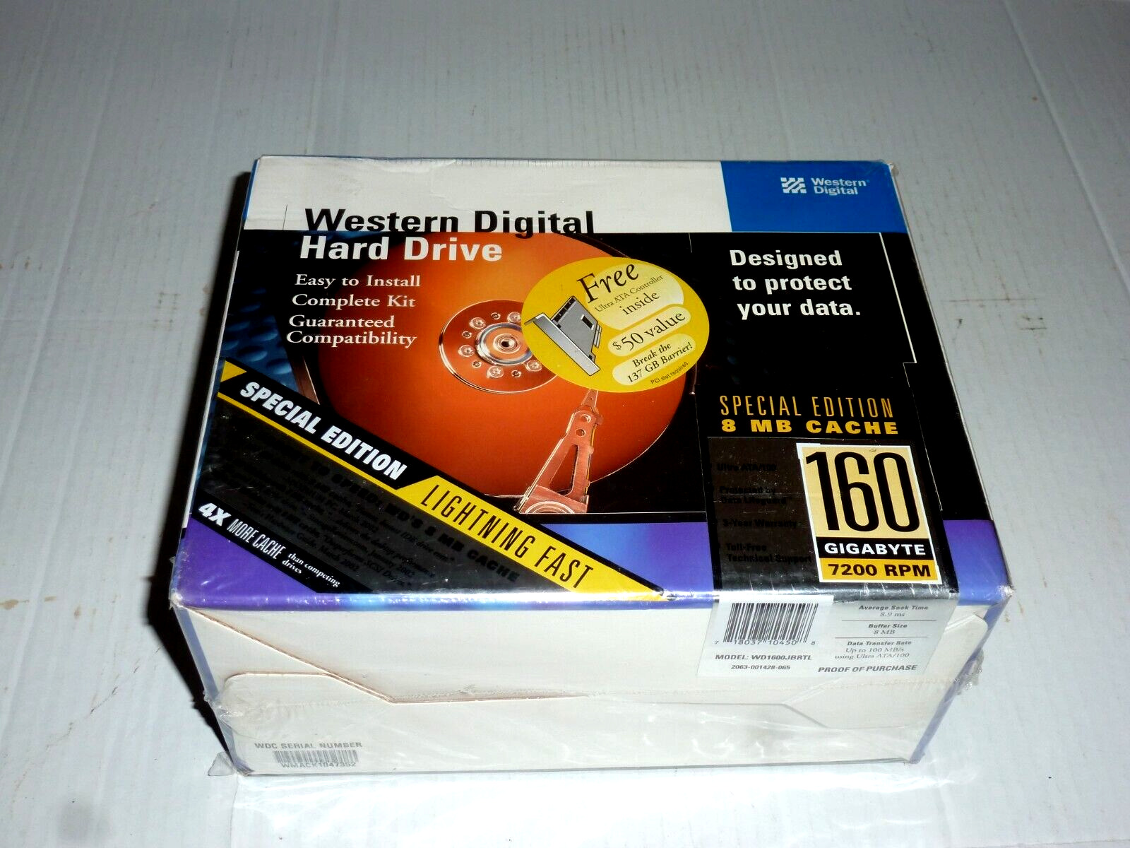 Western Digital 120 GB Hard Drive with 8MB Cache New Unopened Sealed