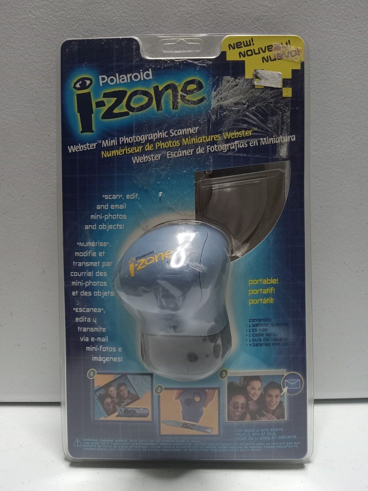 New Polaroid I-Zone Webster Mini Photographic Scanner For Sticker Film Cameras