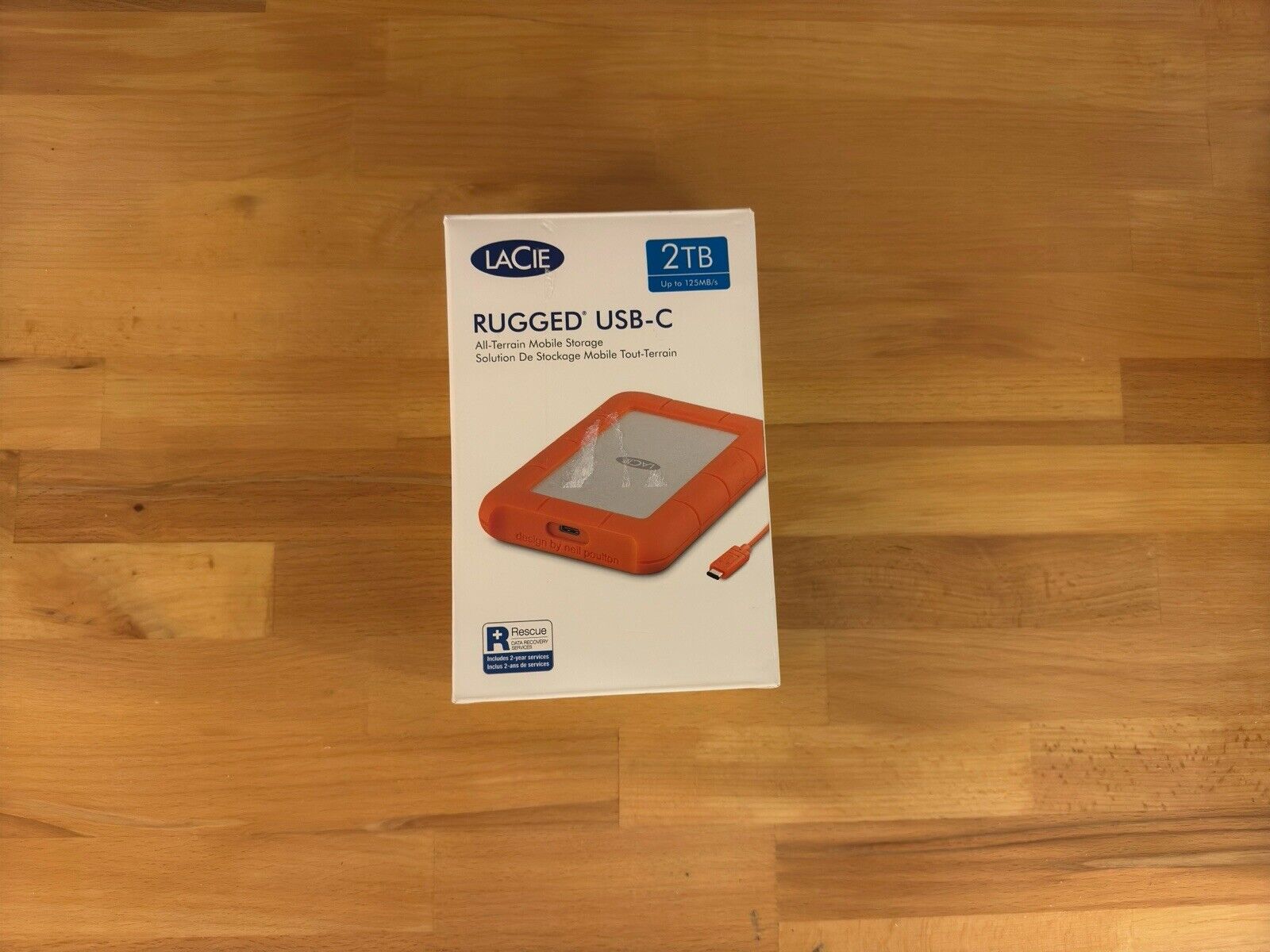 LaCie Rugged 2 TB,External, USB-C, (STFR2000800) Hard Drive