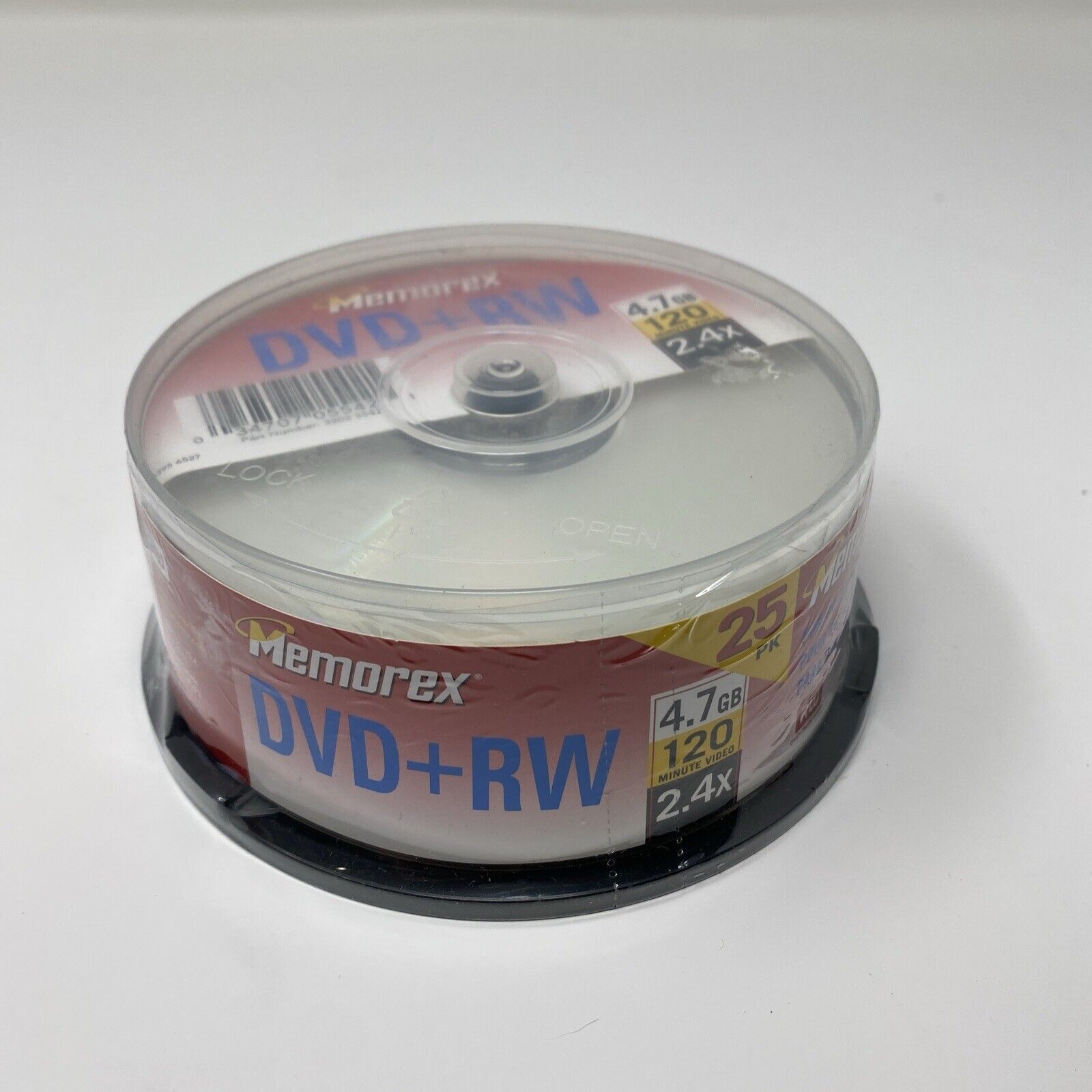 Memorex DVD+RW 4.7GB 2.4x 120 Minutes 25-Pack Spindle New Old Stock