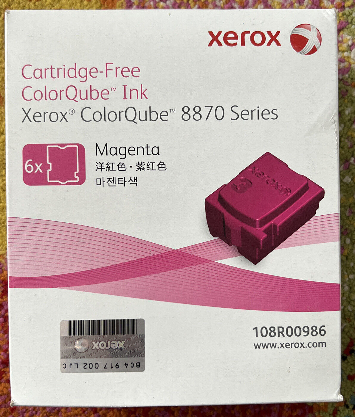 Fuji Xerox 108R00986 MAGENTA - Cartridge-Free ColorQube 8870 - 4x Sticks Only