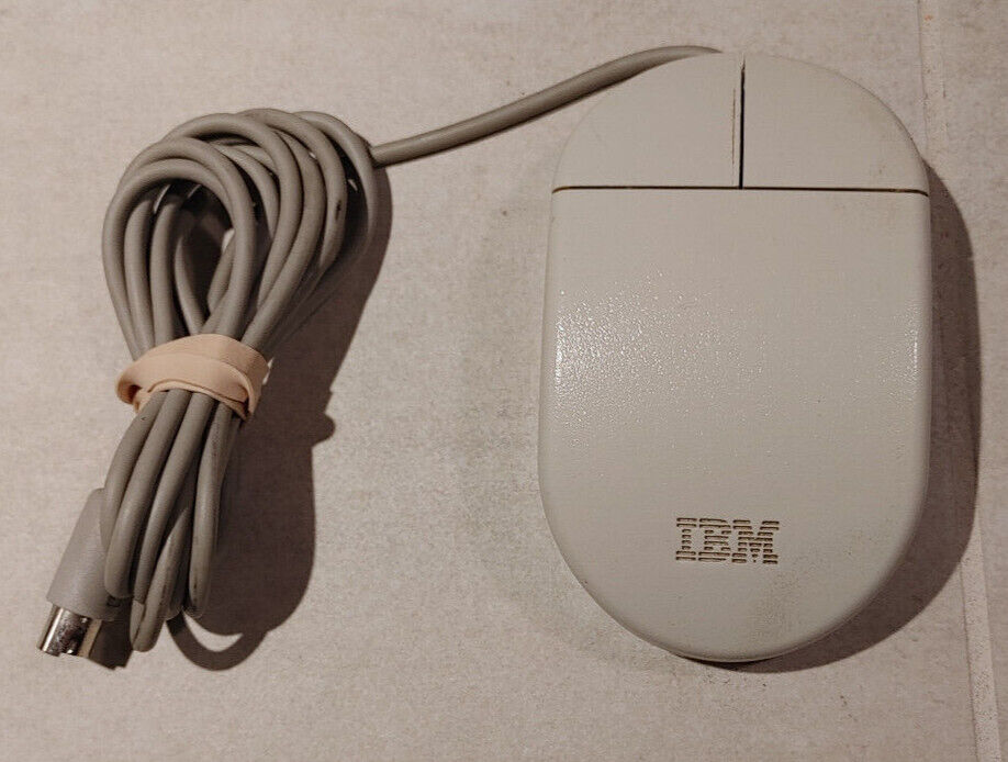 Vintage IBM 2 Button PS/2 Mouse Model 13H6690, Cleaned & Tested