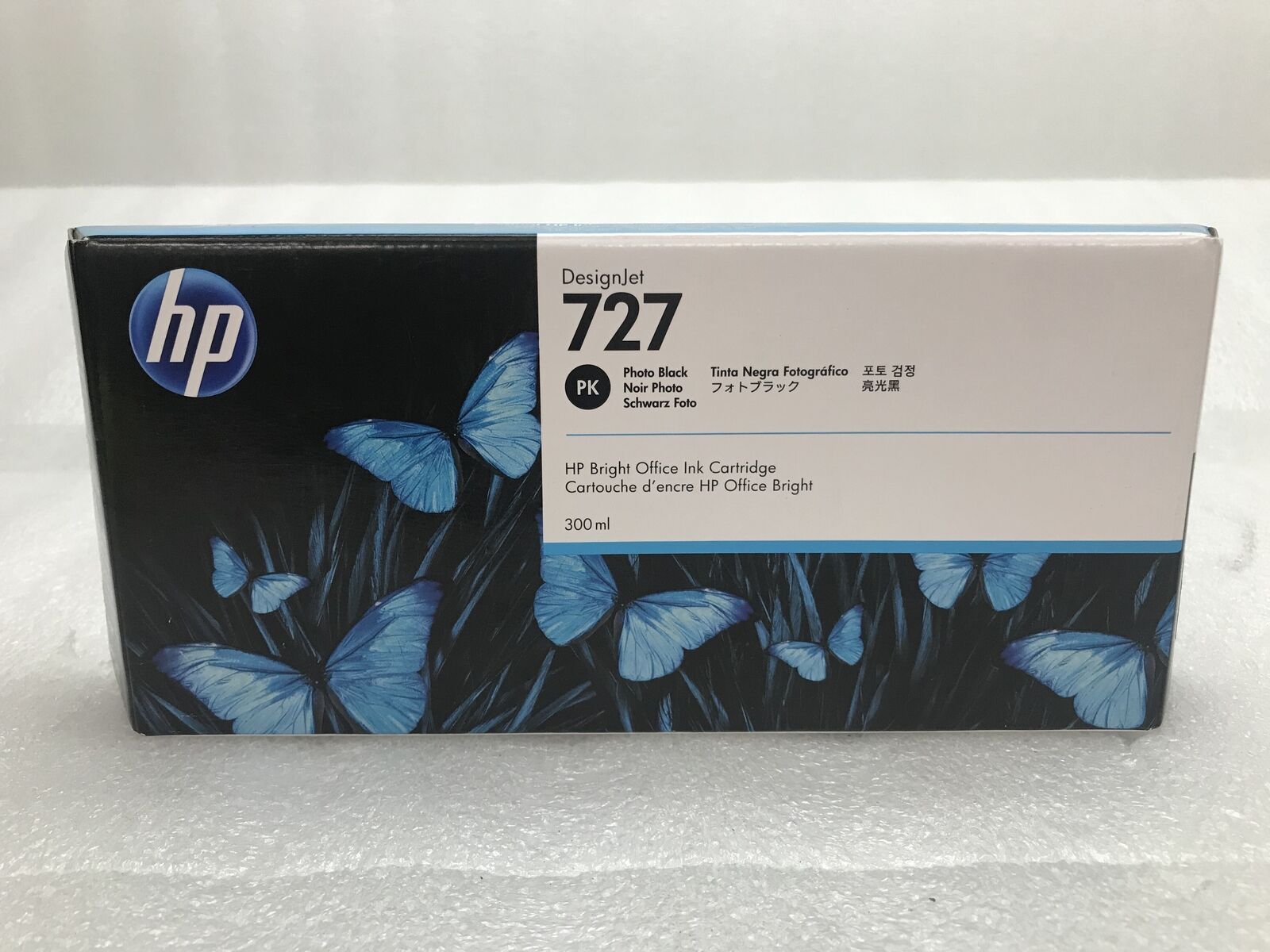 Genuine OEM HP 727 300-ml Photo Black DesignJet Ink Cartridge F9J79A Exp: 12/23
