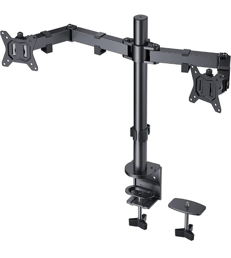 Irongear Dual Monitor Stand for 17-32 inch Screens,Heavy Duty Fully Adjustable 