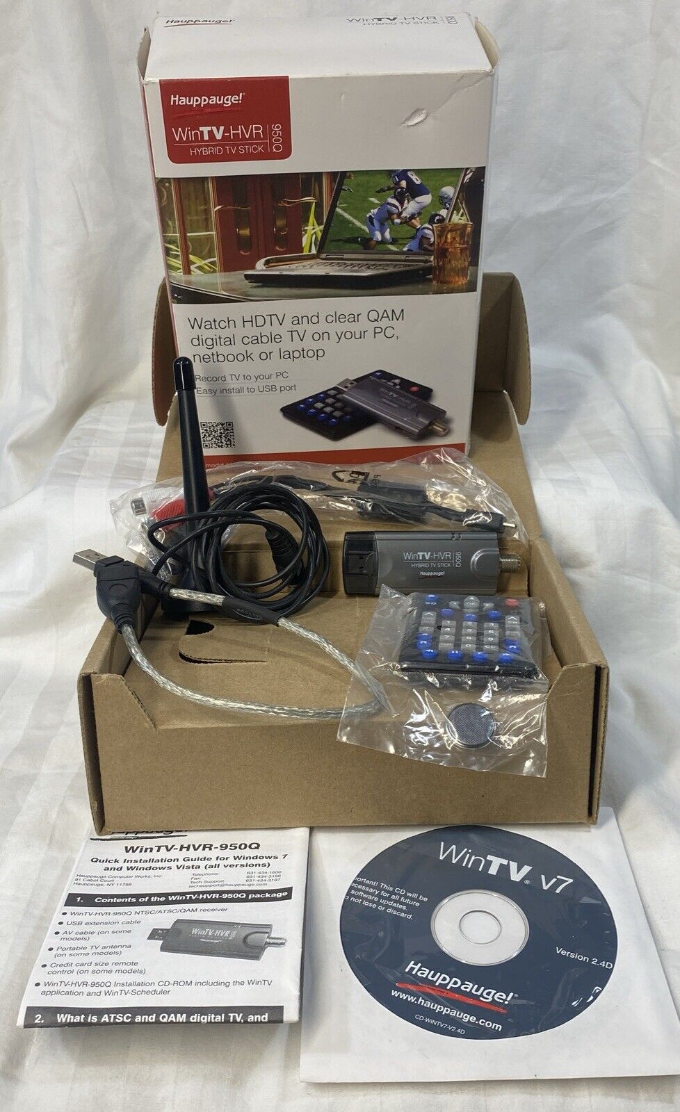 Hauppauge WinTV-HVR-950Q USB TV Tuner Hybrid TV Stick Model 1191 Record TV To PC