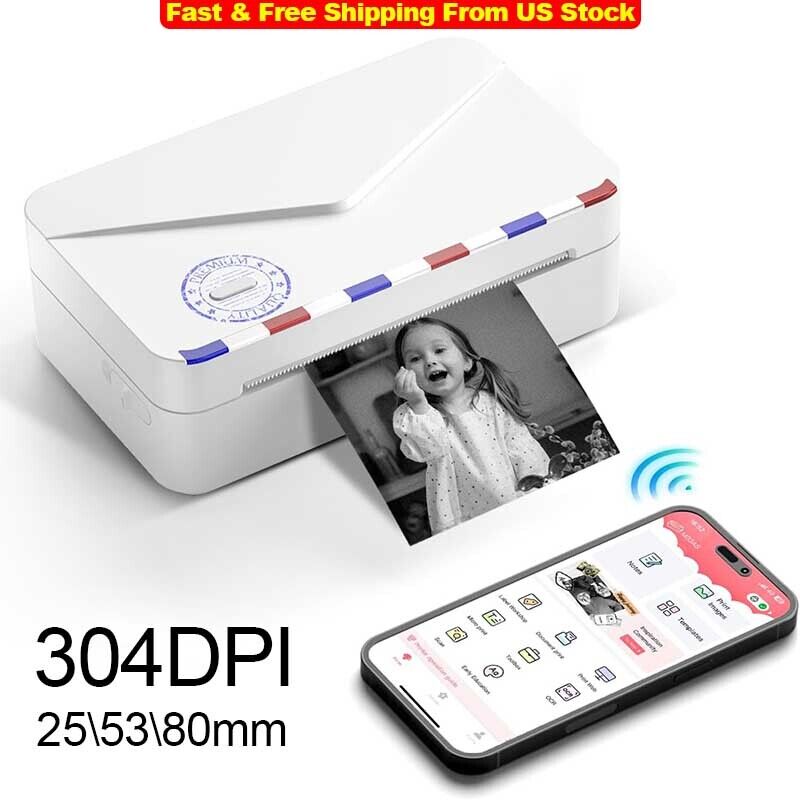 Phomemo M03AS Mini Pocket Thermal Printer Wireless Bluetooth Photo Label Paper
