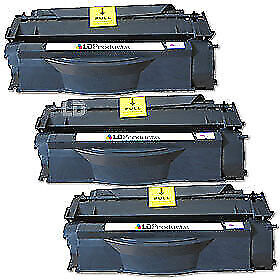 LD Products Compatible Toner Cartridge Replacement HP 53A Q7553A (Black, 3PK)
