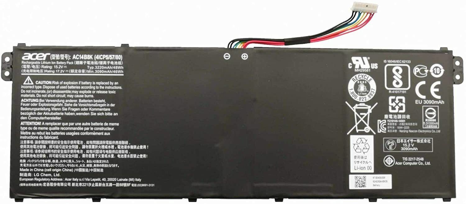 48Wh Genuine AC14B8K Battery for Acer Aspire E11 E3-112 B115 AC14B3K Series
