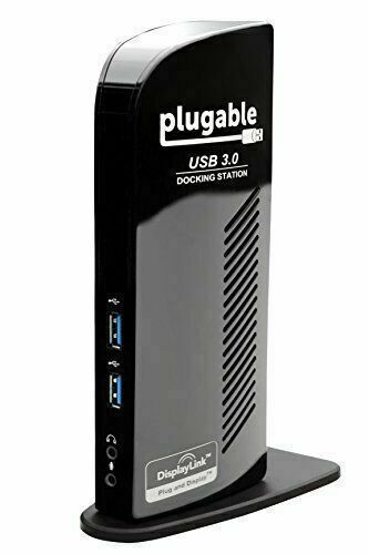 Plugable UD-3900 USB 3.0 Universal Docking Station with Dual Video Outputs NEW