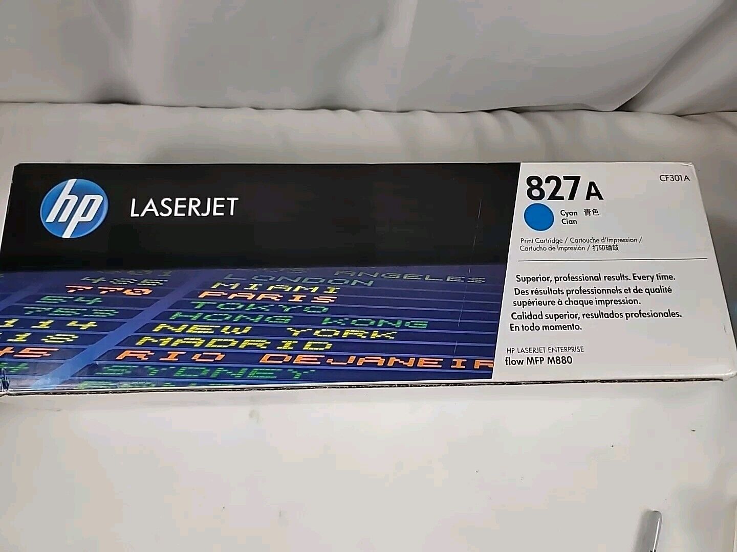 HP 827A CF301A CF301AC Cyan Toner Cartridge Color LaserJet Enterprise Sealed 1C