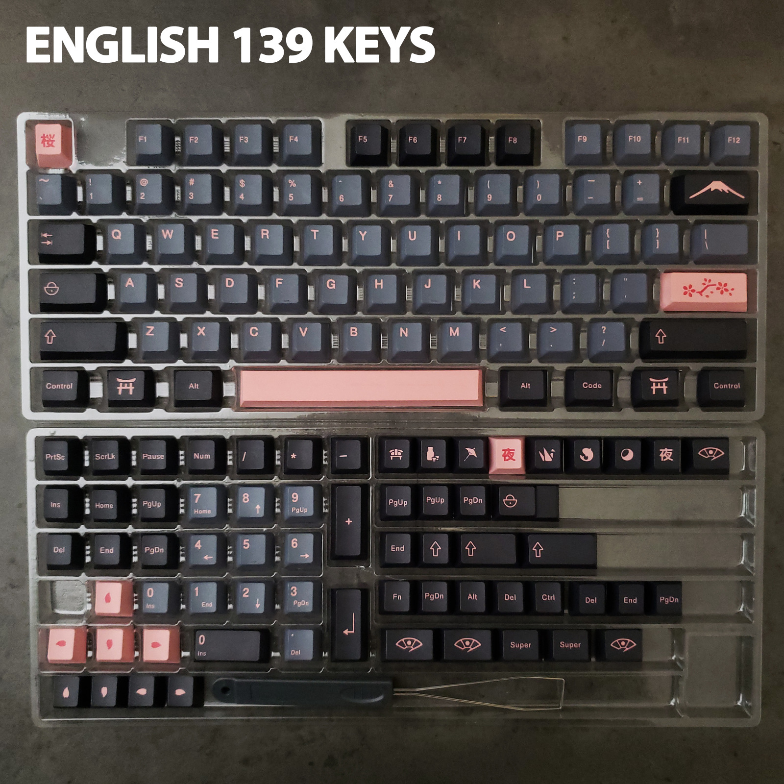 KRYL Night Sakura Keycaps (139 Keys) PBT Cherry MX