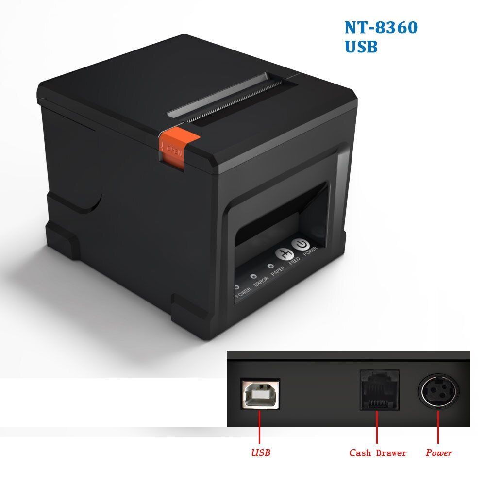 Thermal Receipt Printer Automatic Cutter Restaurant Kitchen POS Printer bundle