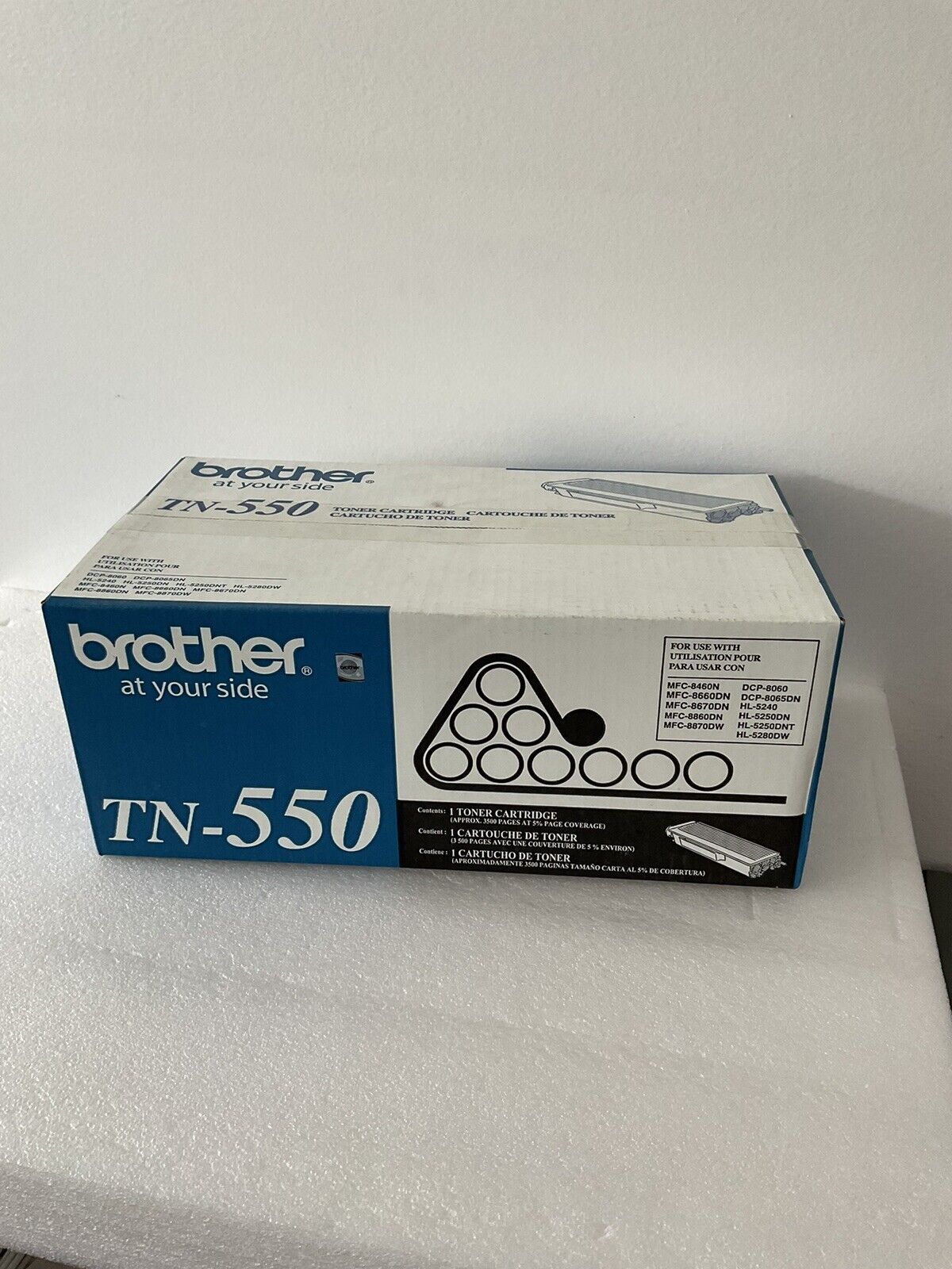 Brother OEM TN550 Genuine Laser Printer Toner Print Cartridge NIB