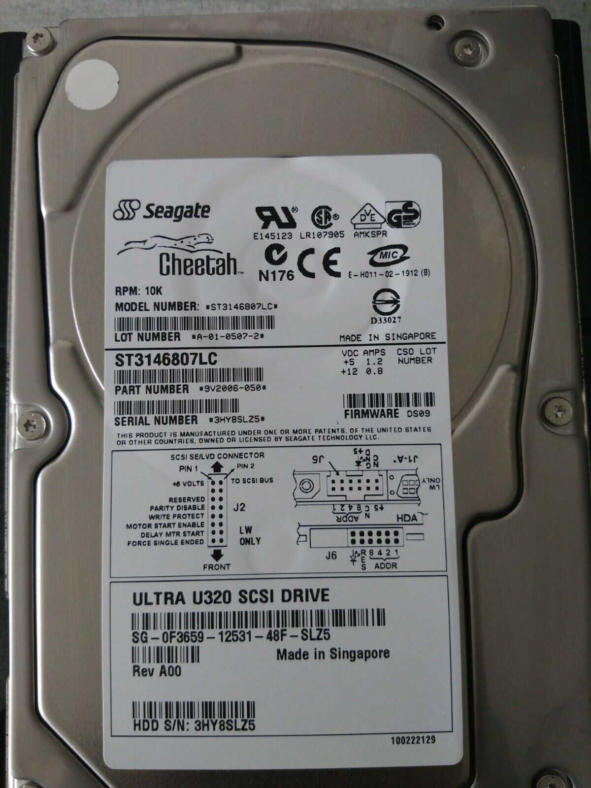 Seagate Cheetah 10K.6 146.8 GB,Internal,10000 RPM,3.5