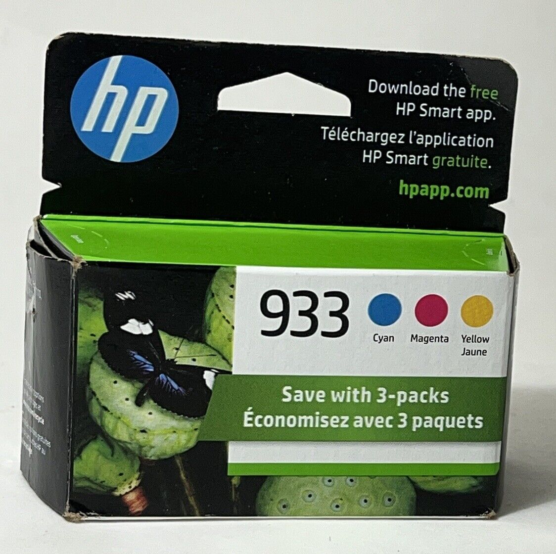 HP Original Ink 933 Exp: Jan 2024 Cyan Magenta Yellow 3 Pack Genuine Cartridges