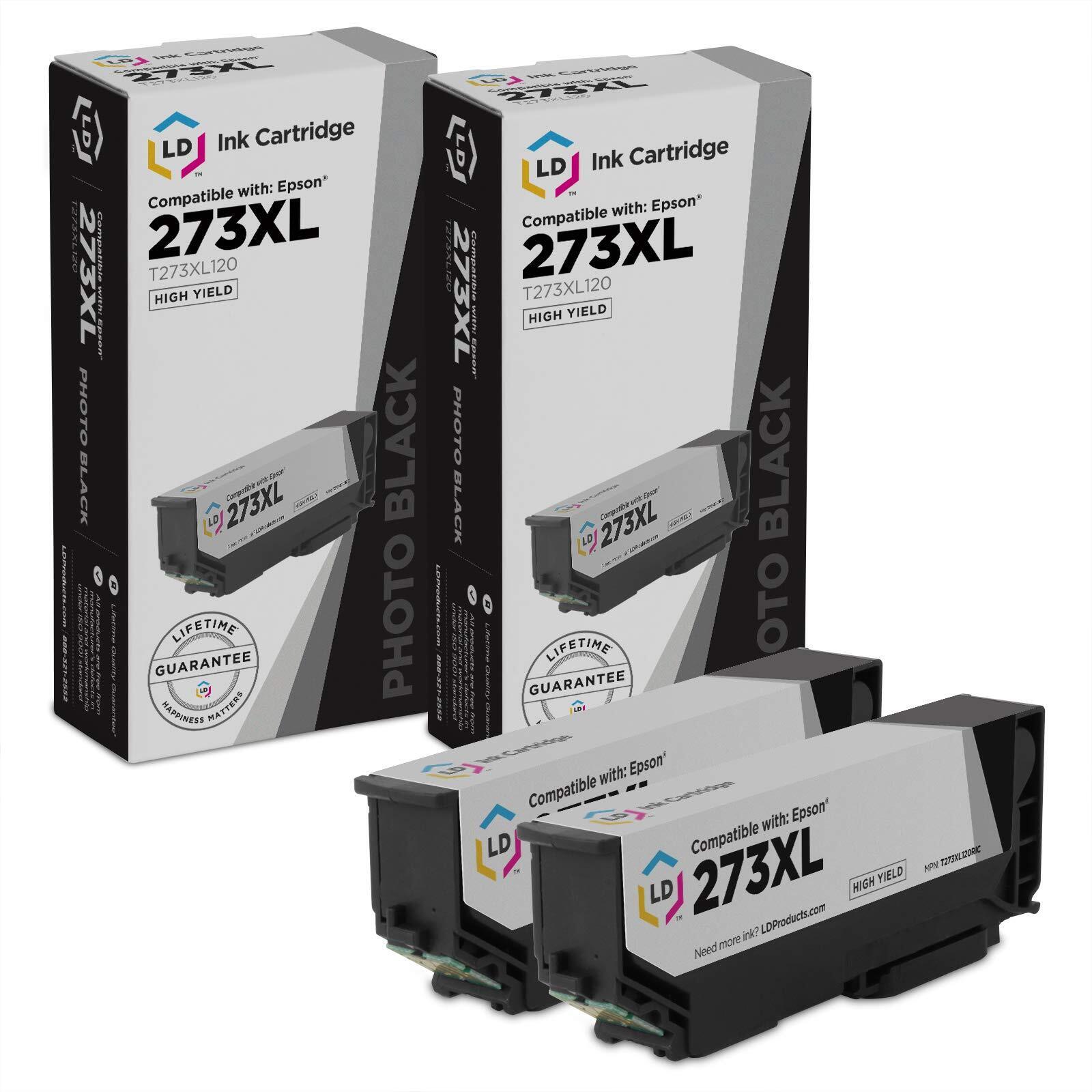LD REMAN Epson T273XL120 / T273120 Set of 2 HY Photo Black Ink Cartridges
