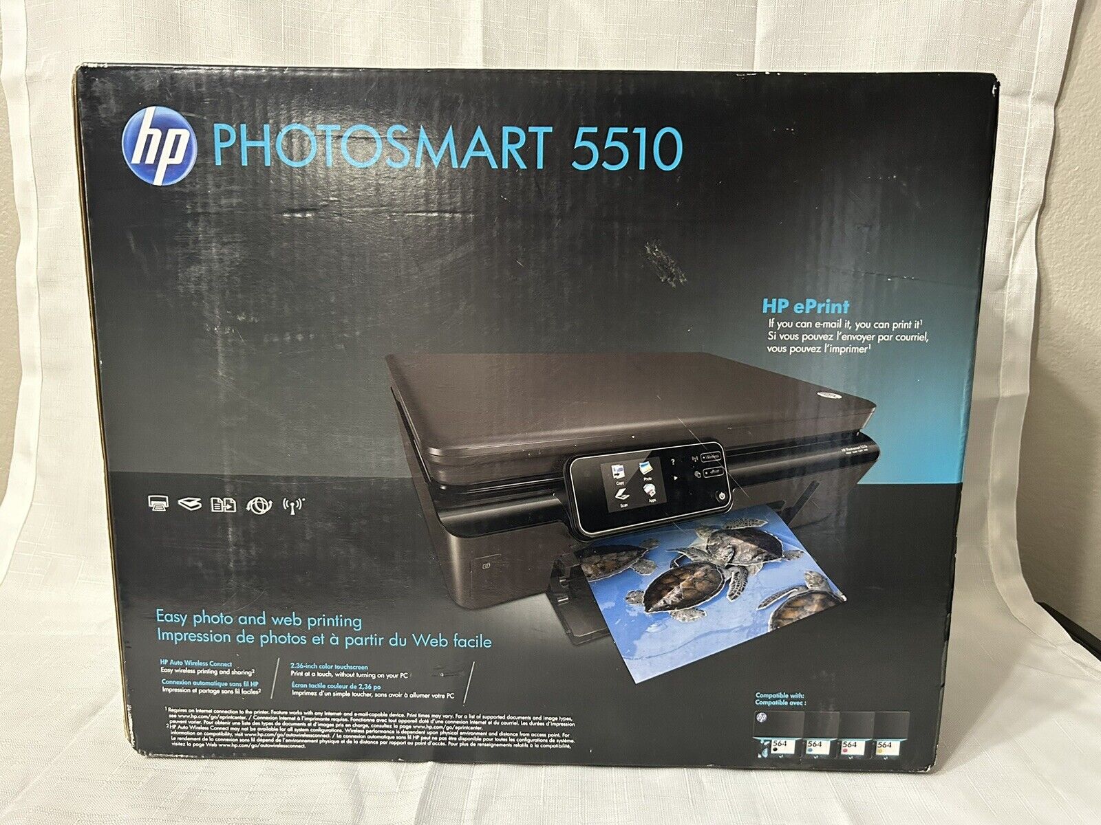 HP Photosmart 5510 All-in-One Wireless Photo Printer e-Print New Sealed