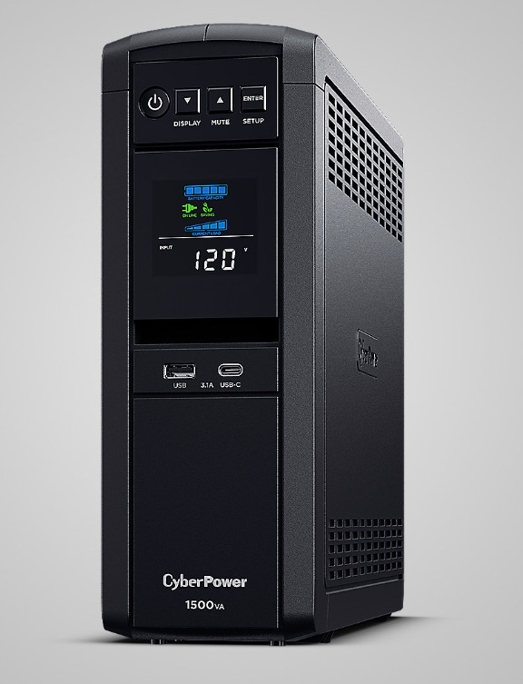 CyberPower CP1500PFCLCDa 1500 VA / 1000W PFC Sinewave UPS Power Supply TESTED