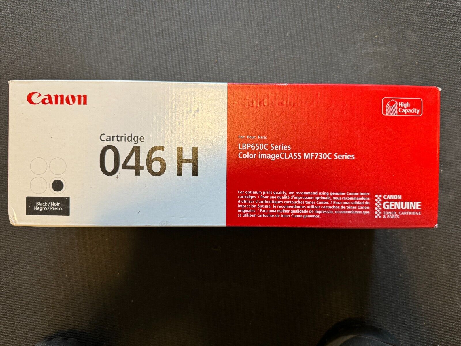 Genuine Canon 046H High Yield Toner Cartridge Black - New in Box