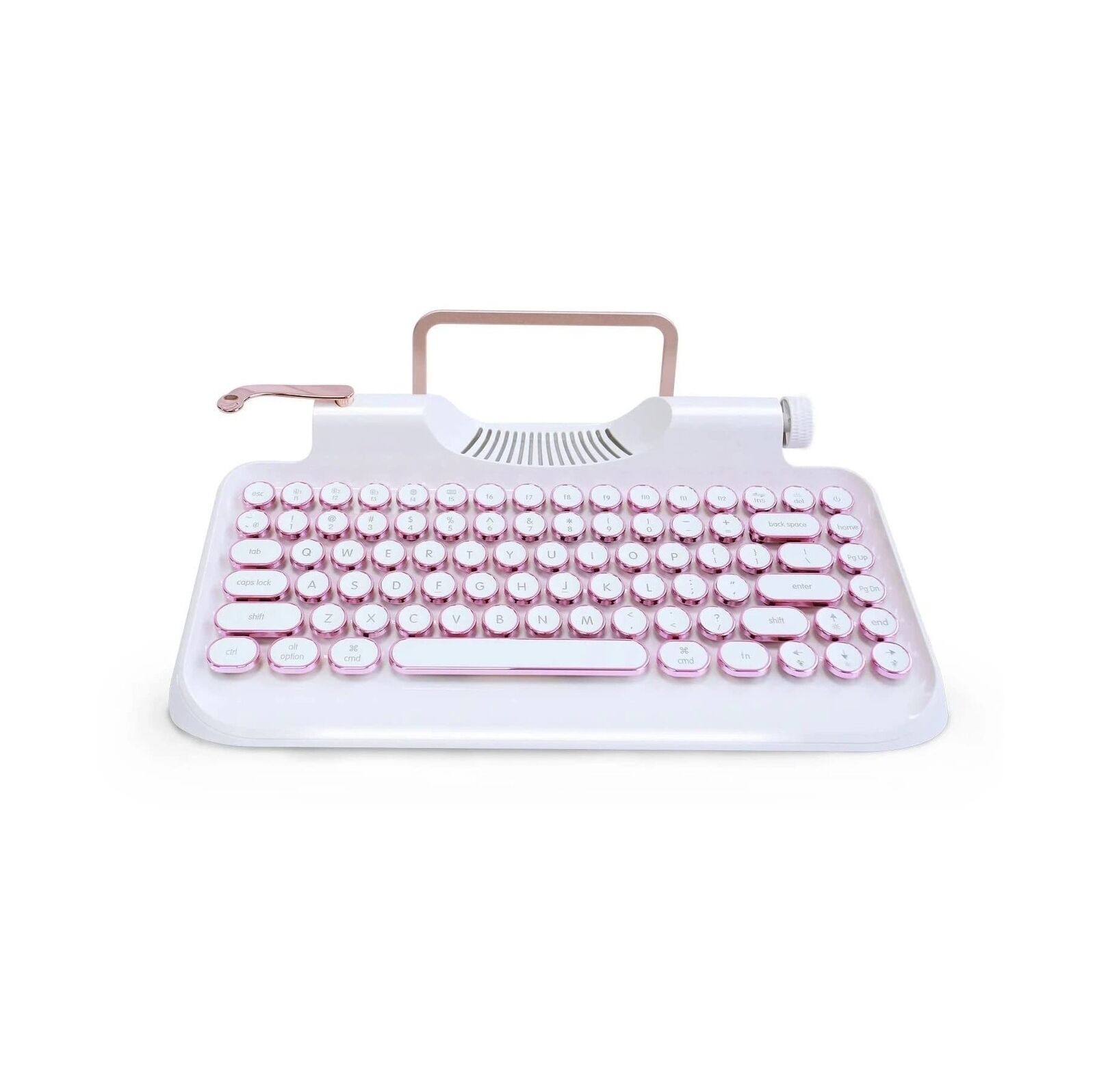 KNEWKEY RYMEK Typewriter Style Mechanical Wired & Wireless Keyboard with Tabl...