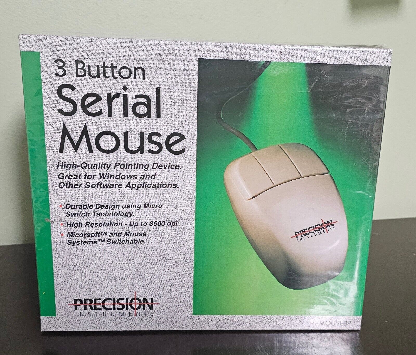 PRECISION 3 Button Serial Mouse - NEW - Sealed in Original Box - Vintage RS232