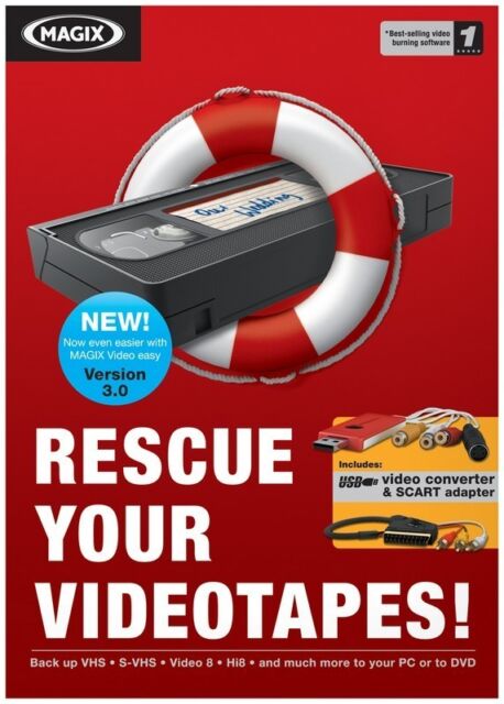 MAGIX Rescue Your Videotapes Version 3.0 VHS Restoration Software PC 2008/2010