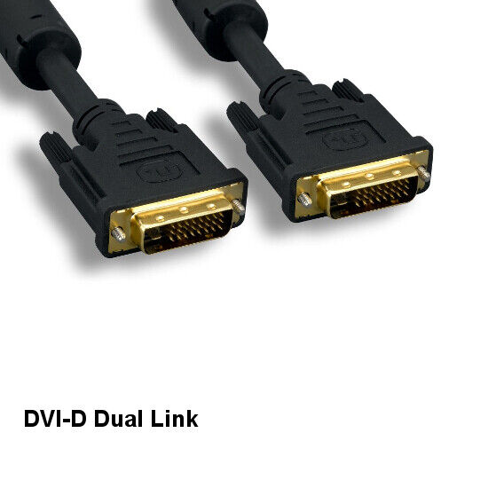 Kentek 15 ft DVI-D 24+1 Pin Dual Link Cable Male/Male 28AWG DVI Digital HDTV PC