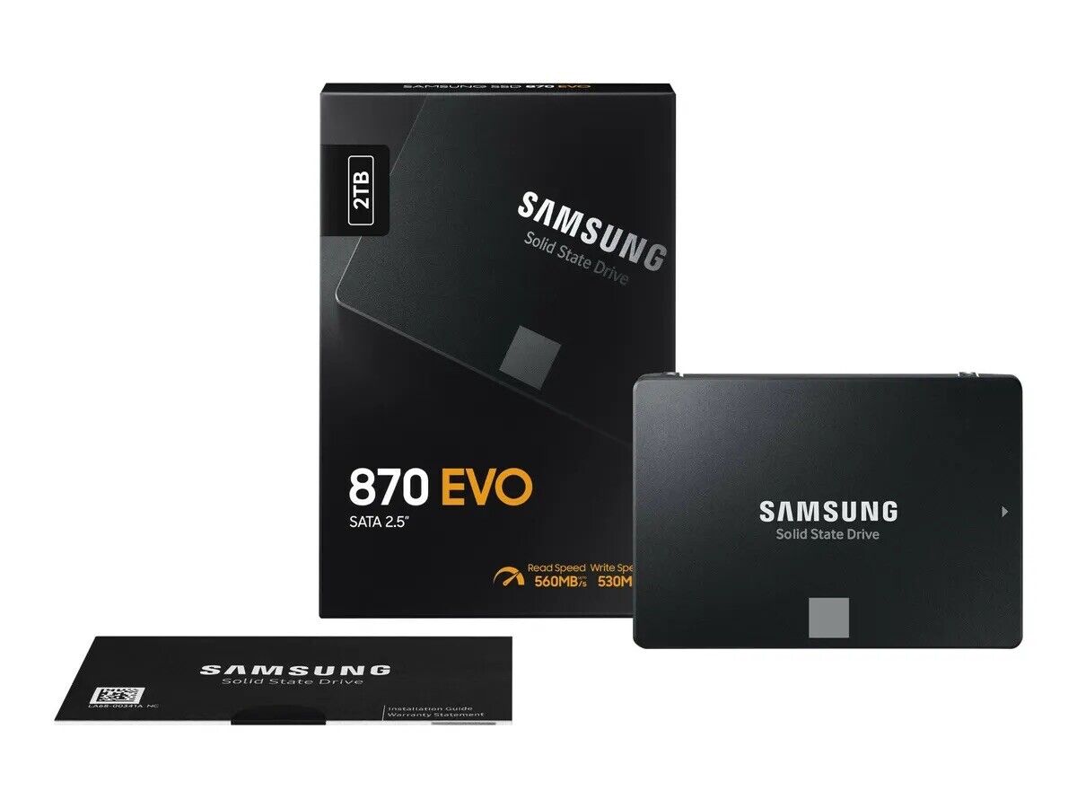 SAMSUNG SSD 870 EVO, 2 TB, Form Factor 2.5 Inch, Intelligent Turbo Write, Magici