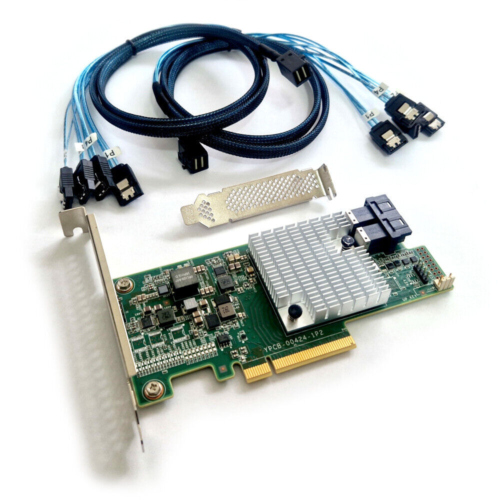 Inspur LSI 9300-8i SATA / SAS HBA Controller IT Mode 12Gb PCIe x8 + 2 cables